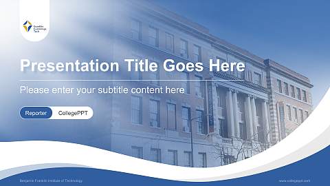 Benjamin Franklin Institute of Technology Lecture Sharing and Networking Event PPT Template