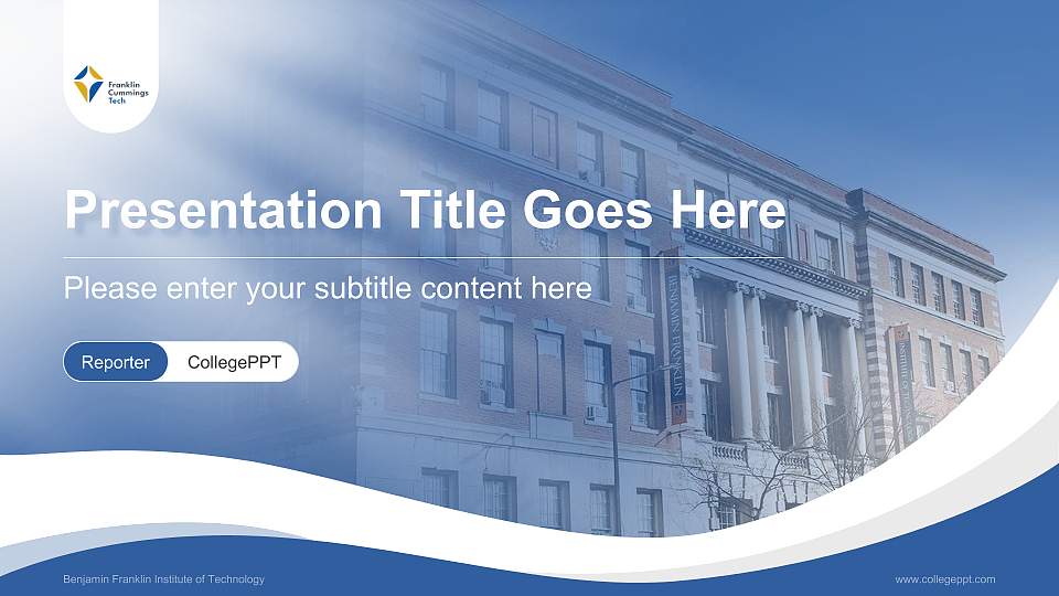 Benjamin Franklin Institute of Technology Lecture Sharing and Networking Event PPT Template16:9 ratio PPT effect preview image