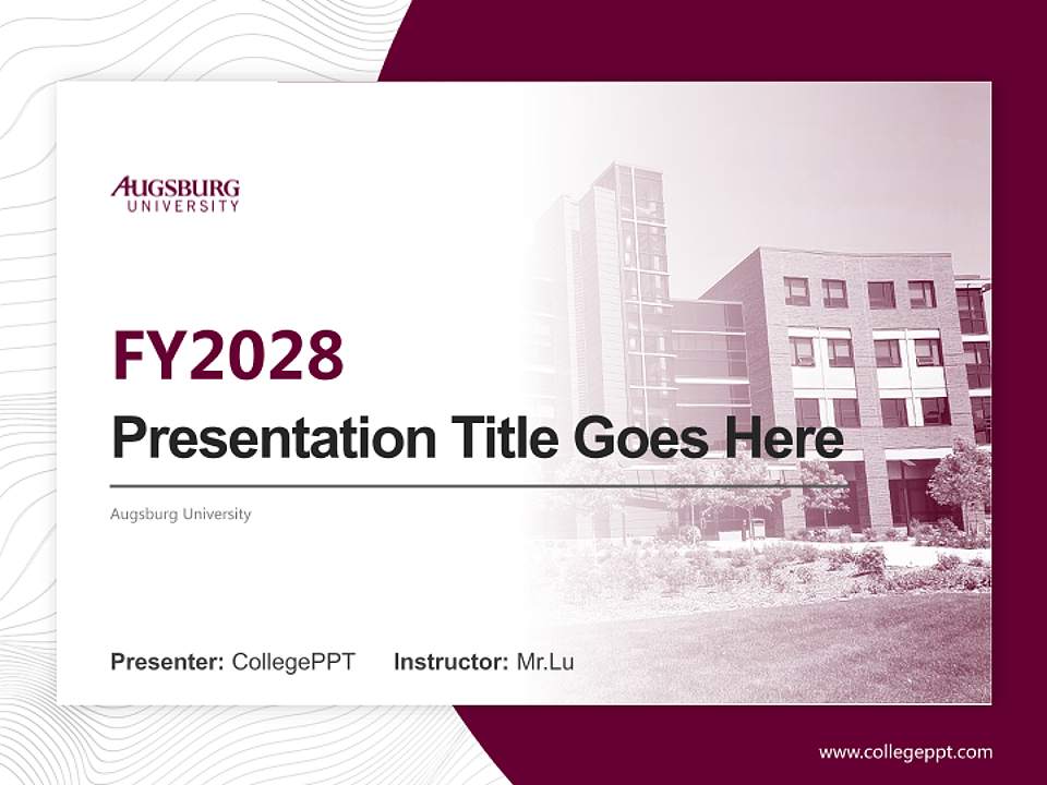 Augsburg University Academic Presentation/Research Findings Report PPT Template4:3 ratio PPT effect preview image5