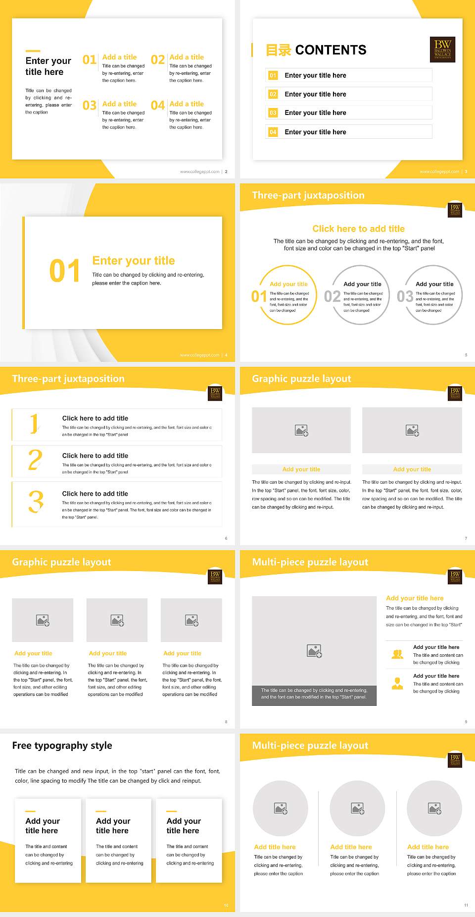 Baldwin Wallace University Academic Presentation/Research Findings Report PPT Template4:3 ratio PPT effect preview image2
