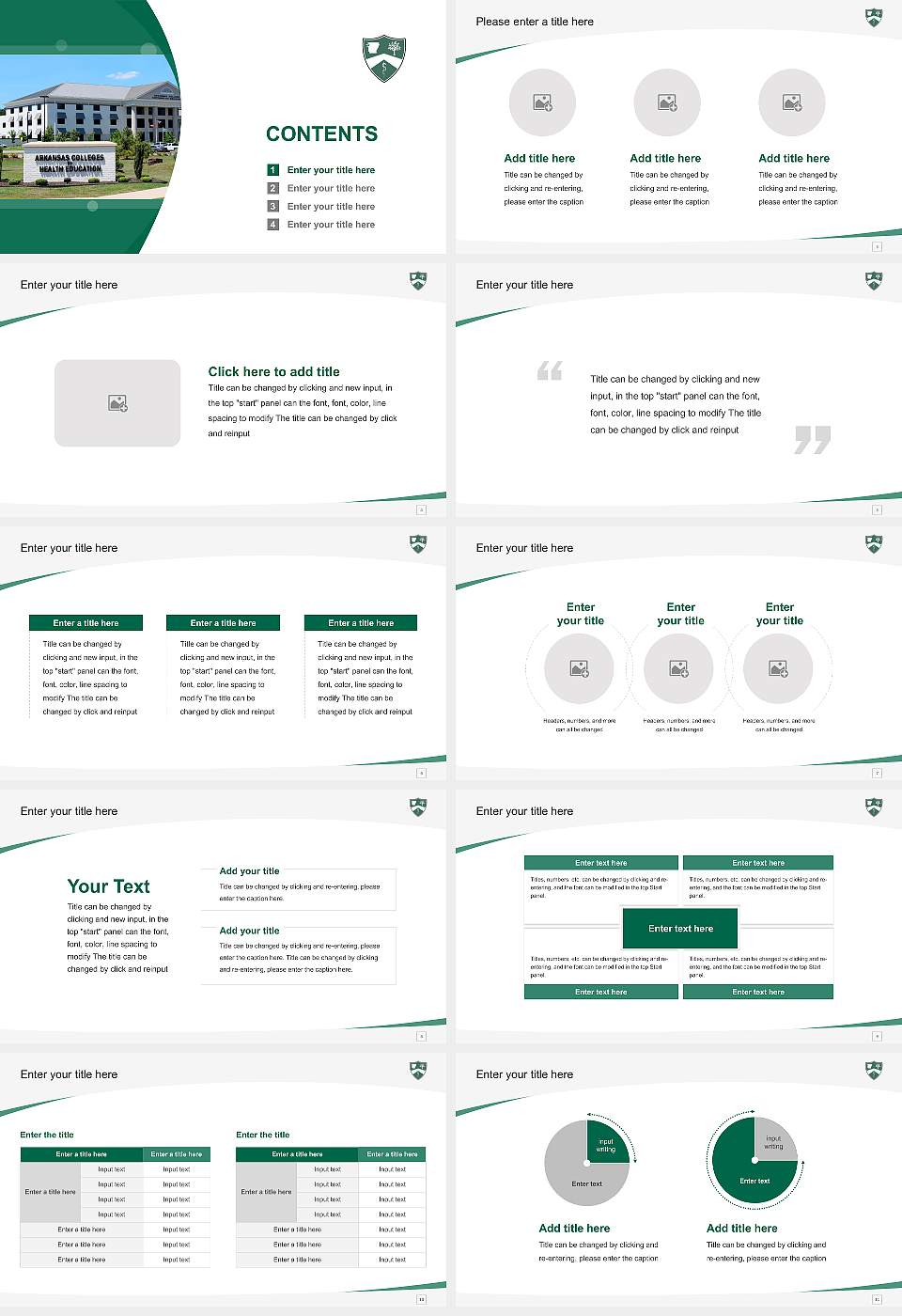 Arkansas Colleges of Health Education Course/Courseware Creation PPT Template16:9 ratio PPT effect preview image2