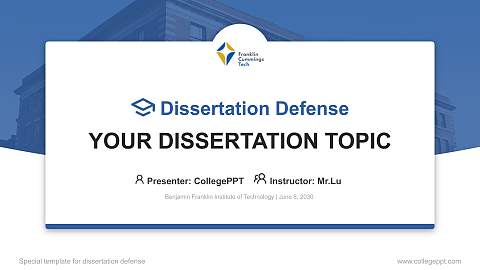 Benjamin Franklin Institute of Technology Graduation Thesis Defense PPT Template