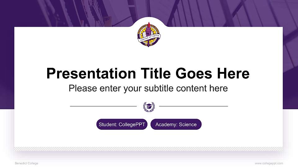 Benedict College National Scholarship Defense PPT Template16:9 ratio PPT effect preview image