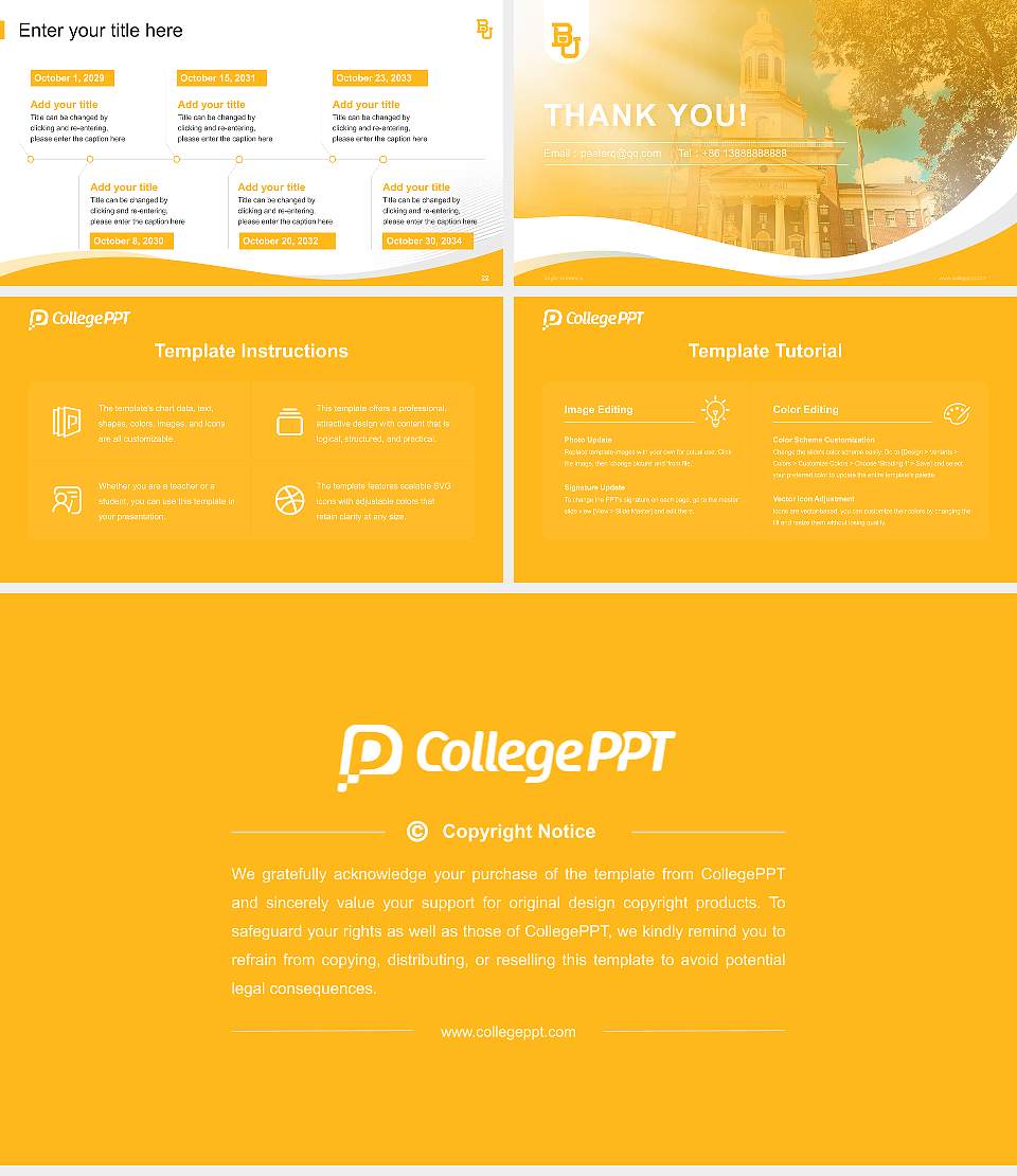 Baylor University Lecture Sharing and Networking Event PPT Template16:9 ratio PPT effect preview image4