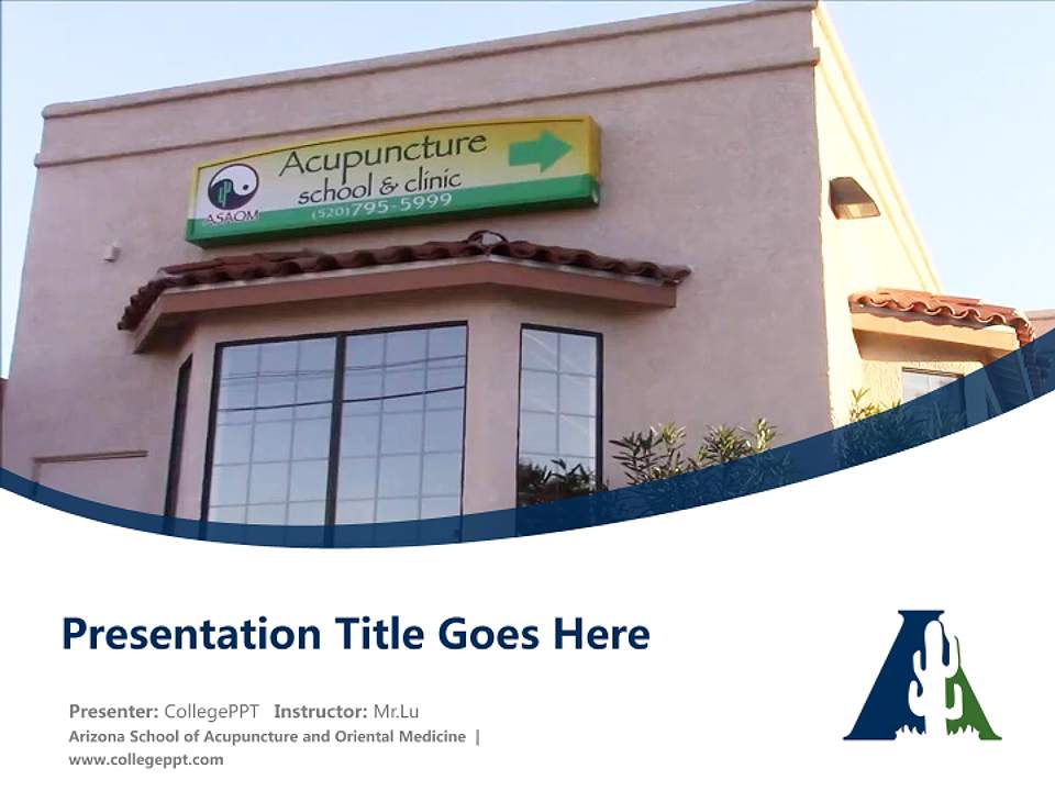 Arizona School of Acupuncture and Oriental Medicine Course/Courseware Creation PPT Template4:3 ratio PPT effect preview image5