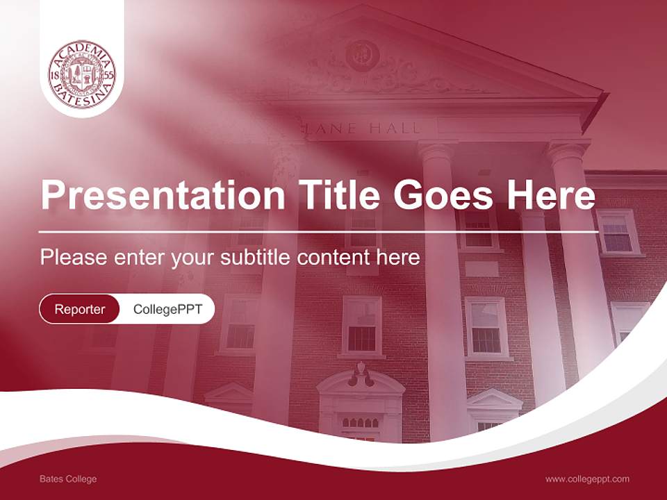 Bates College Lecture Sharing and Networking Event PPT Template4:3 ratio PPT effect preview image4