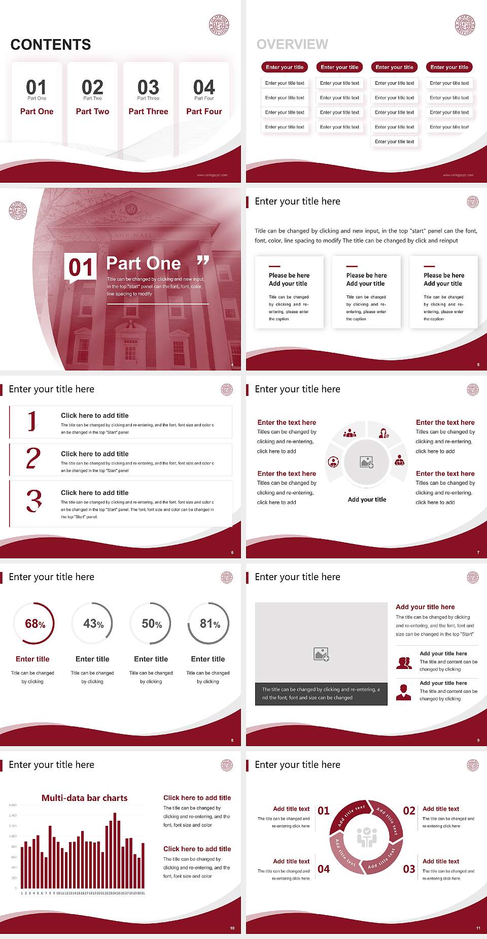 Bates College Lecture Sharing and Networking Event PPT Template4:3 ratio PPT effect preview image2