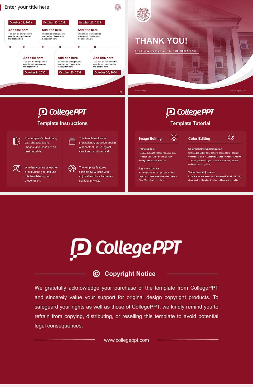 Bates College Lecture Sharing and Networking Event PPT Template4:3 ratio PPT effect preview image4