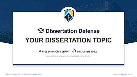 Arizona College of Nursing-Fort Lauderdale Graduation Thesis Defense PPT Template