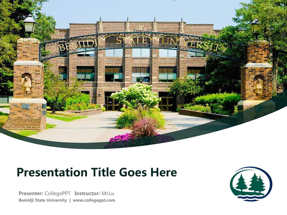 Bemidji State University Course/Courseware Creation PPT Template4:3 ratio PPT effect preview image5