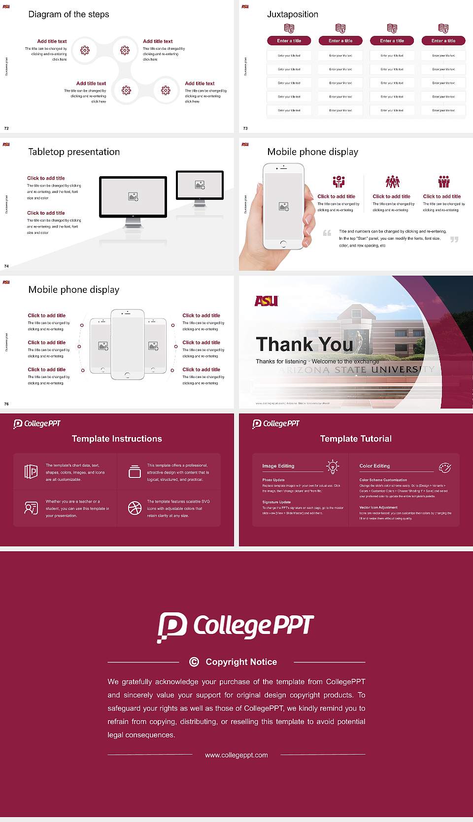 Arizona State University-West Competition/Entrepreneurship Contest PPT Template16:9 ratio PPT effect preview image9