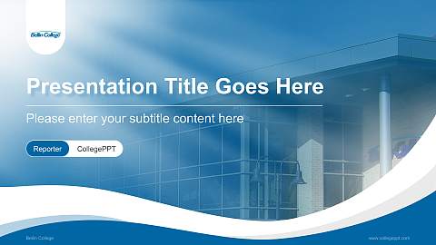 Bellin College Lecture Sharing and Networking Event PPT Template