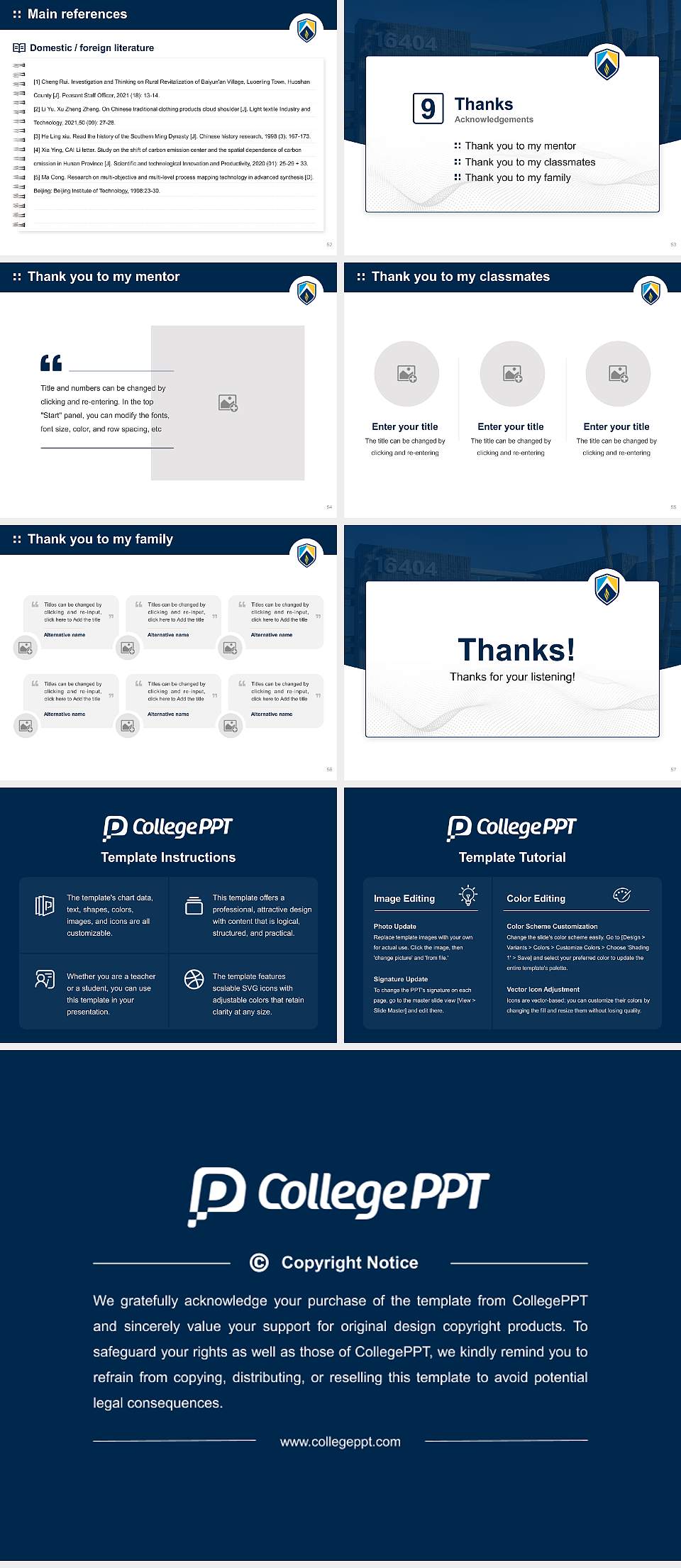 Arizona College of Nursing-Phoenix Graduation Thesis Defense PPT Template4:3 ratio PPT effect preview image7