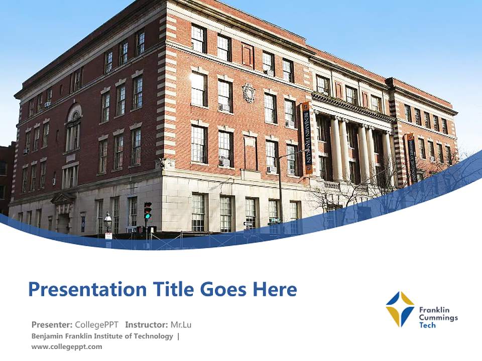 Benjamin Franklin Institute of Technology Course/Courseware Creation PPT Template4:3 ratio PPT effect preview image5