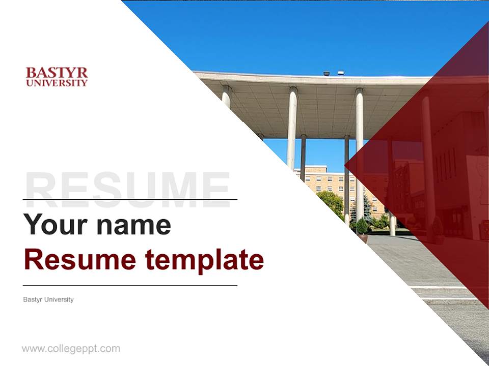 Bastyr University Resume PPT Template4:3 ratio PPT effect preview image5