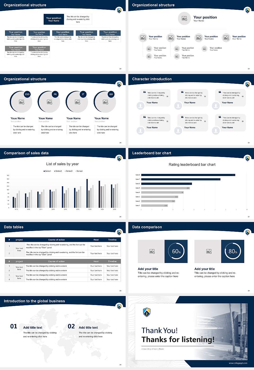 Arizona College of Nursing-Phoenix Academic Presentation/Research Findings Report PPT Template16:9 ratio PPT effect preview image4