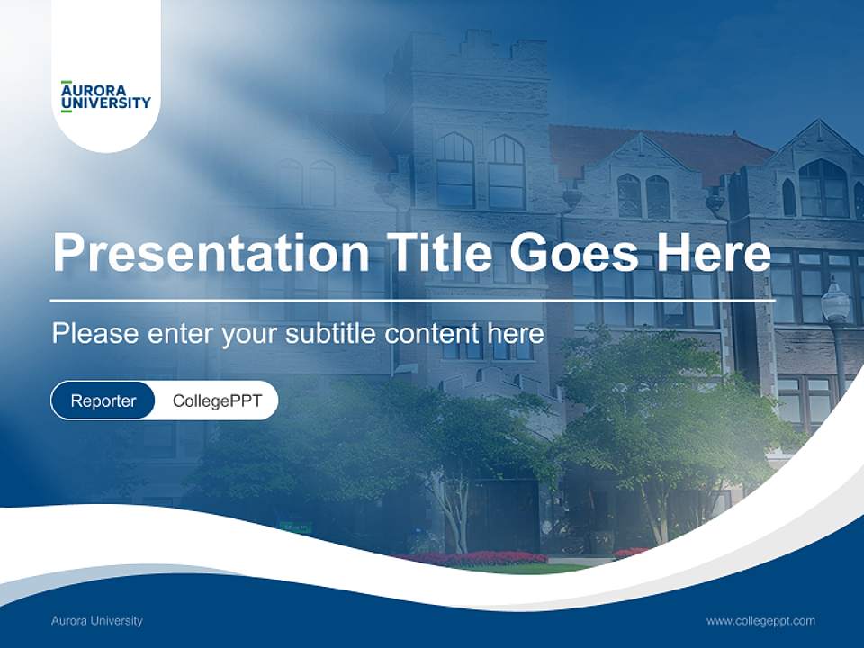 Aurora University Lecture Sharing and Networking Event PPT Template4:3 ratio PPT effect preview image4