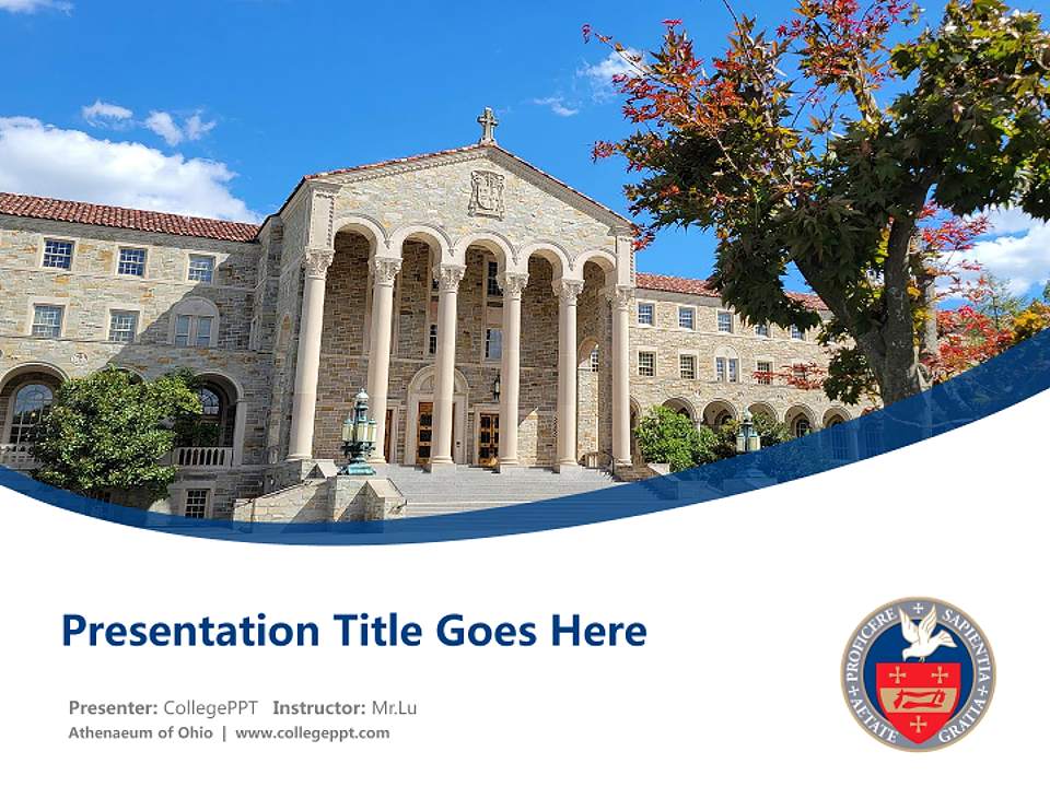 Athenaeum of Ohio Course/Courseware Creation PPT Template4:3 ratio PPT effect preview image5