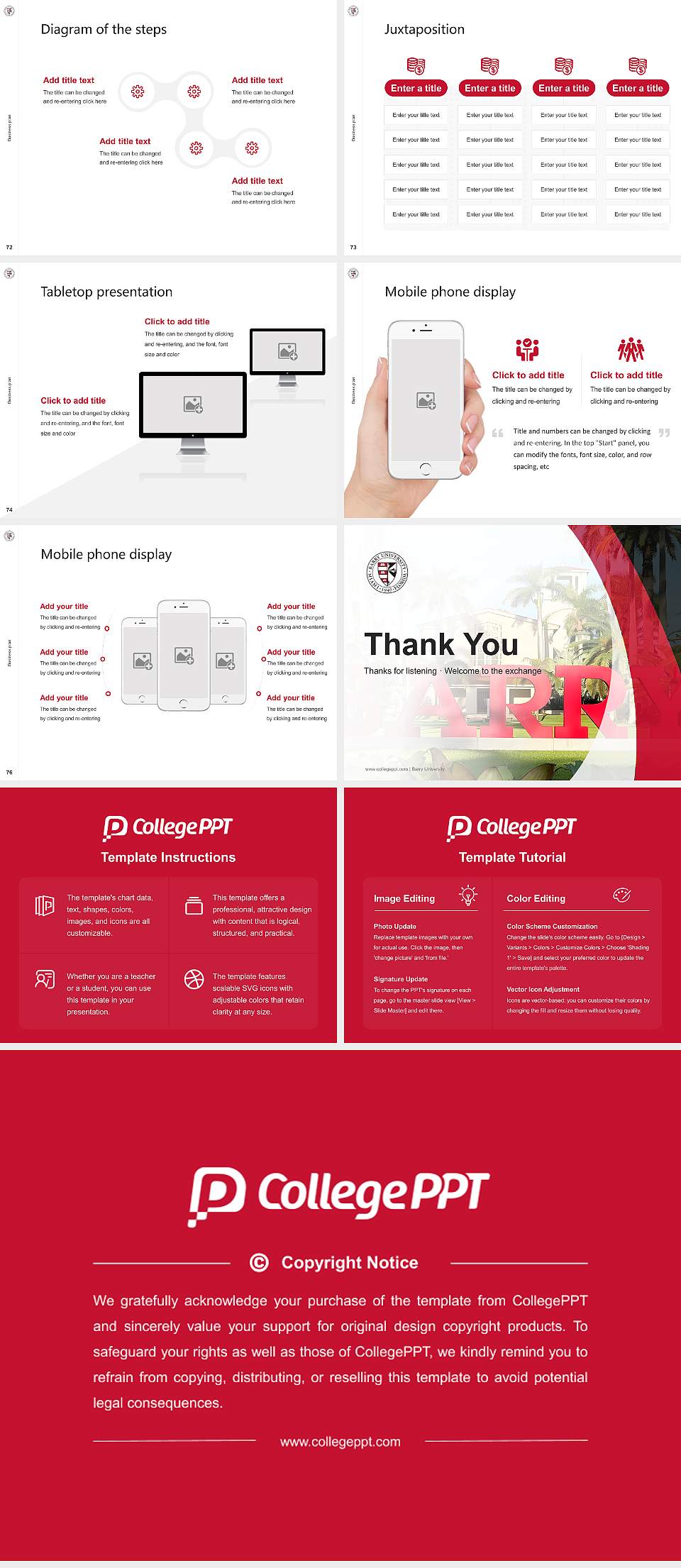 Barry University Competition/Entrepreneurship Contest PPT Template4:3 ratio PPT effect preview image9