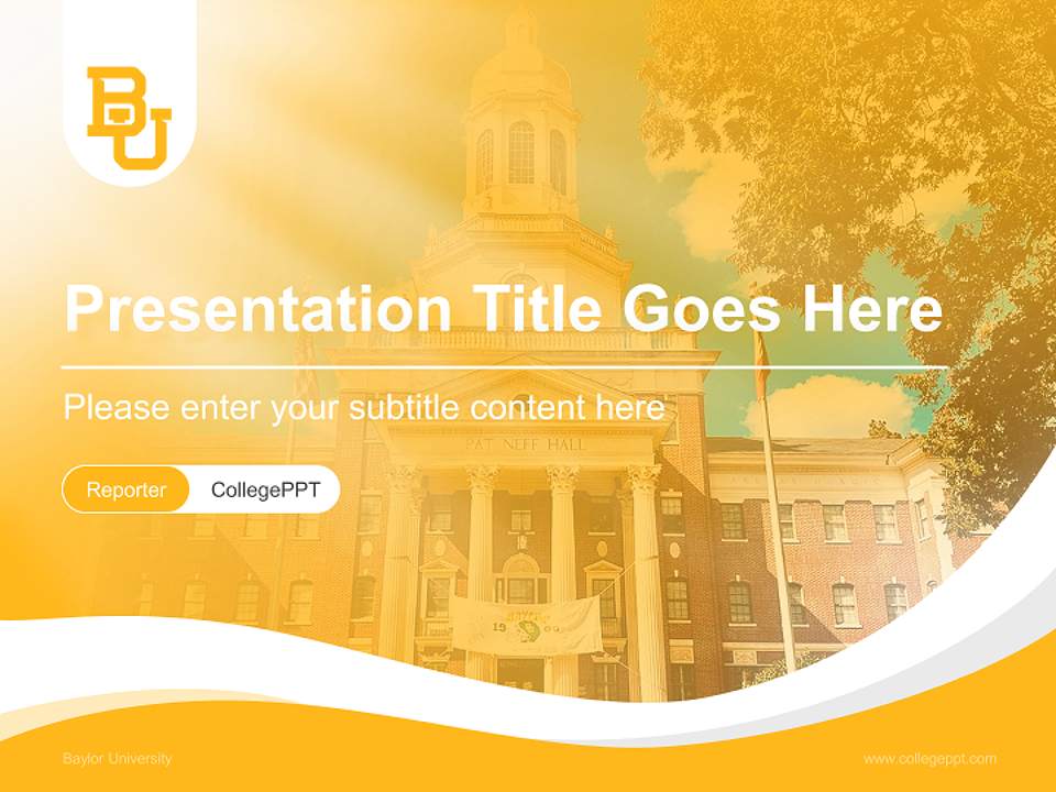 Baylor University Lecture Sharing and Networking Event PPT Template4:3 ratio PPT effect preview image4