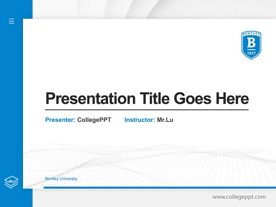 Bentley University Thesis Proposal/Graduation Defense PPT Template4:3 ratio PPT effect preview image5