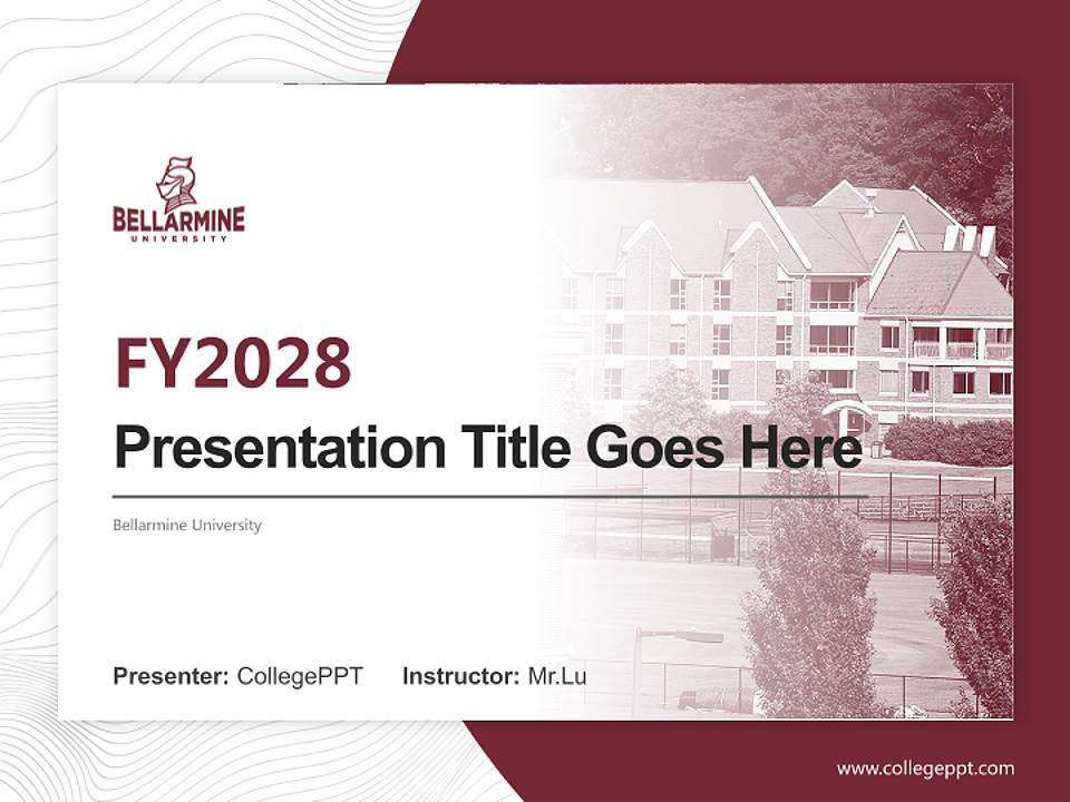 Bellarmine University Academic Presentation/Research Findings Report PPT Template4:3 ratio PPT effect preview image5
