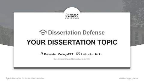 Bais Medrash Mayan Hatorah Graduation Thesis Defense PPT Template