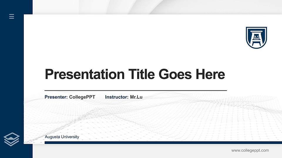 Augusta University Thesis Proposal/Graduation Defense PPT Template16:9 ratio PPT effect preview image