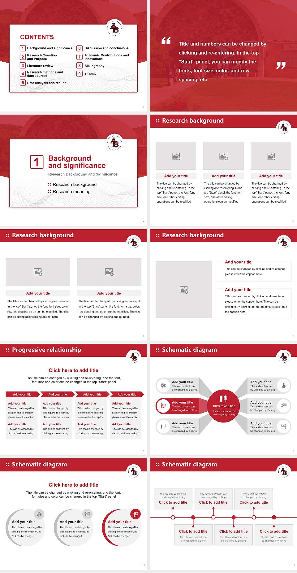 Arlington Baptist University Graduation Thesis Defense PPT Template4:3 ratio PPT effect preview image2