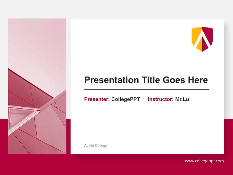 Austin College General Purpose PPT Template4:3 ratio PPT effect preview image6