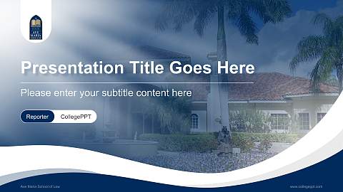 Ave Maria School of Law Lecture Sharing and Networking Event PPT Template