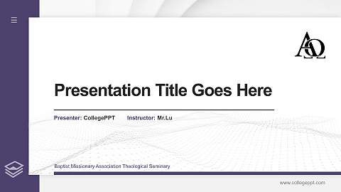 Baptist Missionary Association Theological Seminary Thesis Proposal/Graduation Defense PPT Template