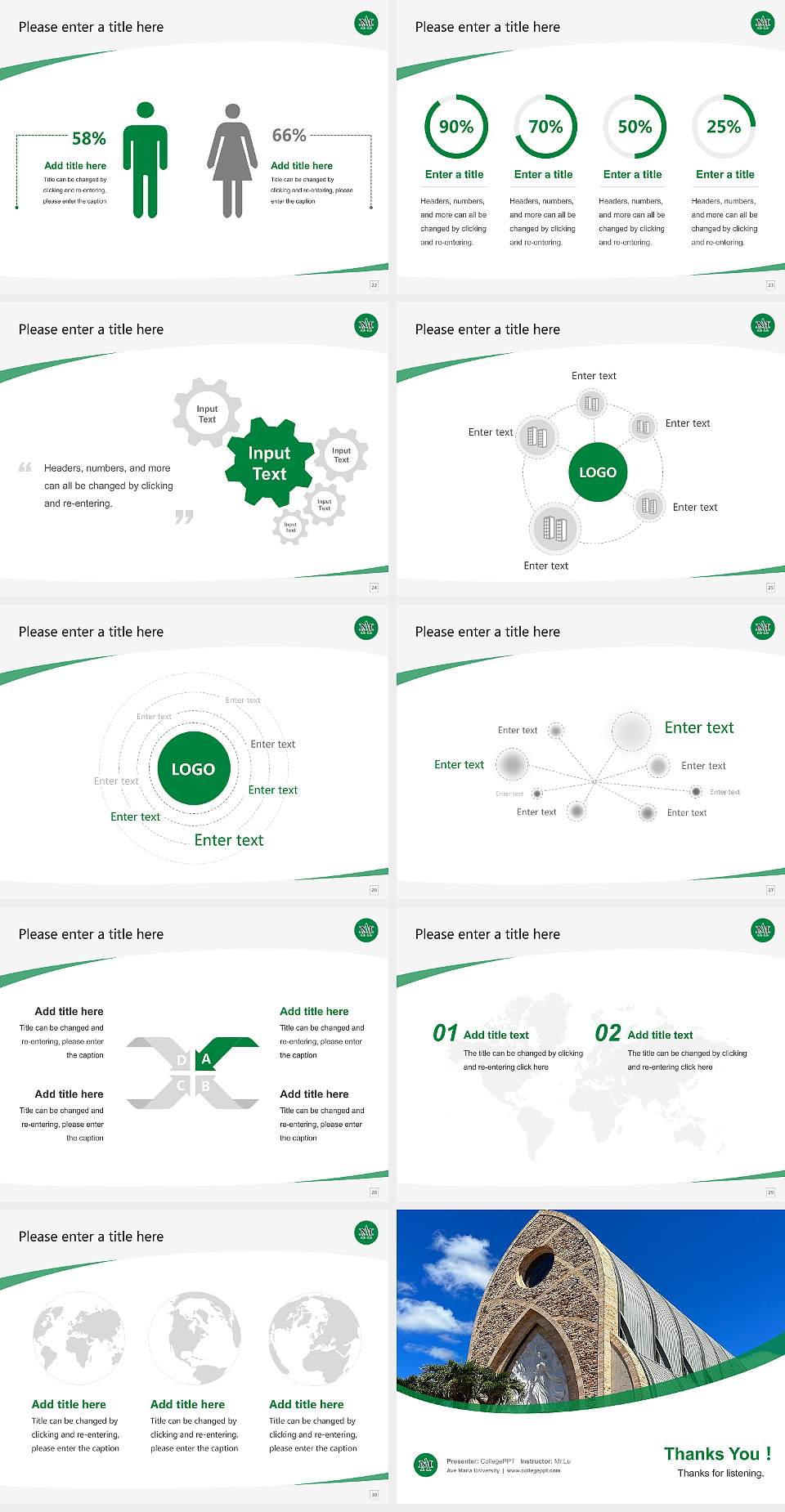 Ave Maria University Course/Courseware Creation PPT Template4:3 ratio PPT effect preview image4