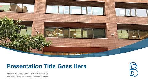 Bank Street College of Education Course/Courseware Creation PPT Template