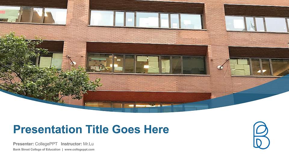 Bank Street College of Education Course/Courseware Creation PPT Template16:9 ratio PPT effect preview image