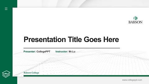 Babson College Thesis Proposal/Graduation Defense PPT Template