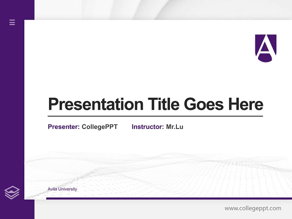 Avila University Thesis Proposal/Graduation Defense PPT Template4:3 ratio PPT effect preview image5
