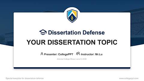 Arizona College-Mesa Graduation Thesis Defense PPT Template