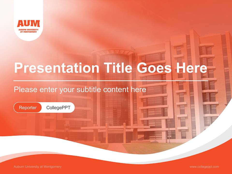 Auburn University at Montgomery Lecture Sharing and Networking Event PPT Template4:3 ratio PPT effect preview image4