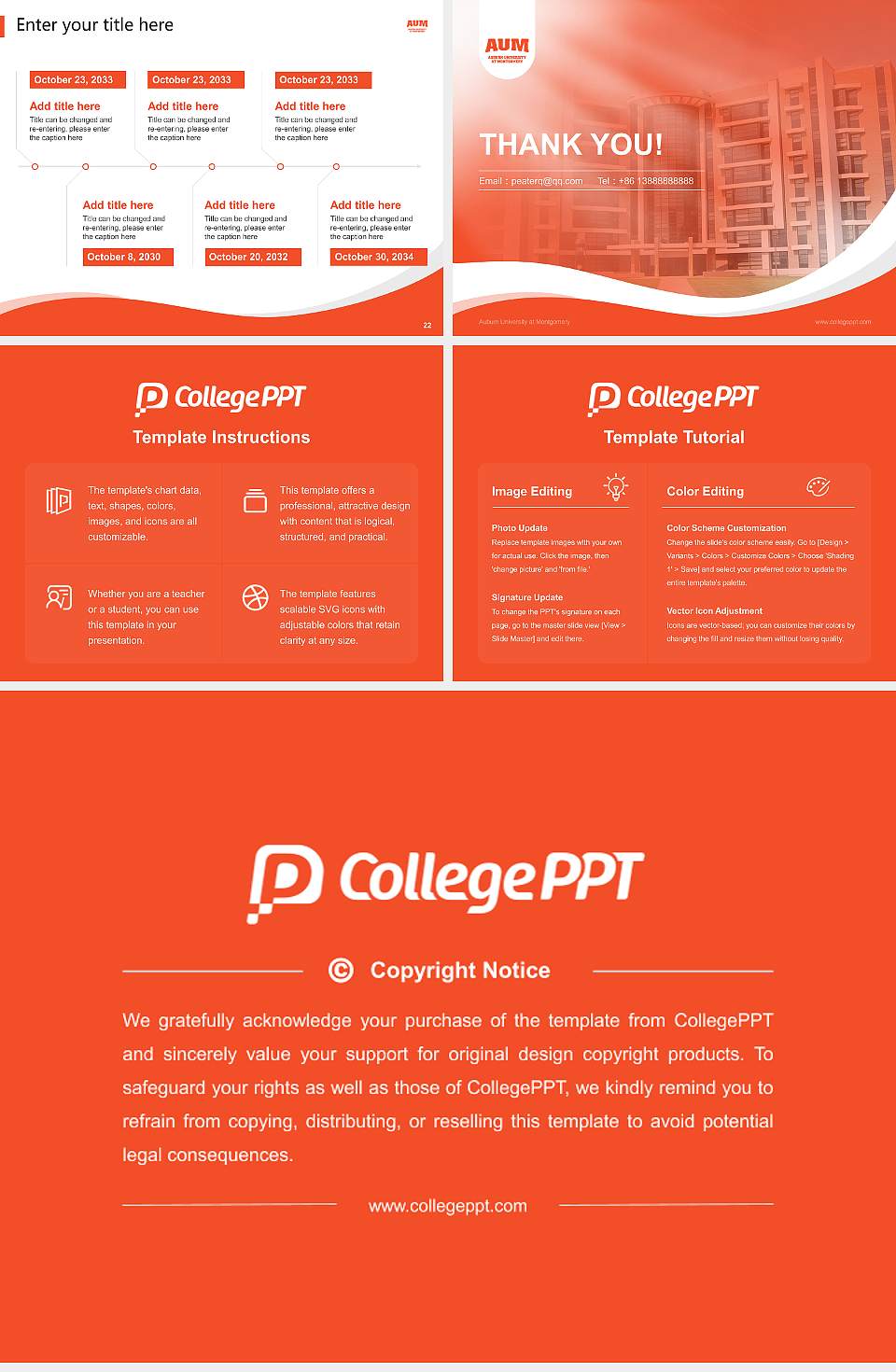 Auburn University at Montgomery Lecture Sharing and Networking Event PPT Template4:3 ratio PPT effect preview image4