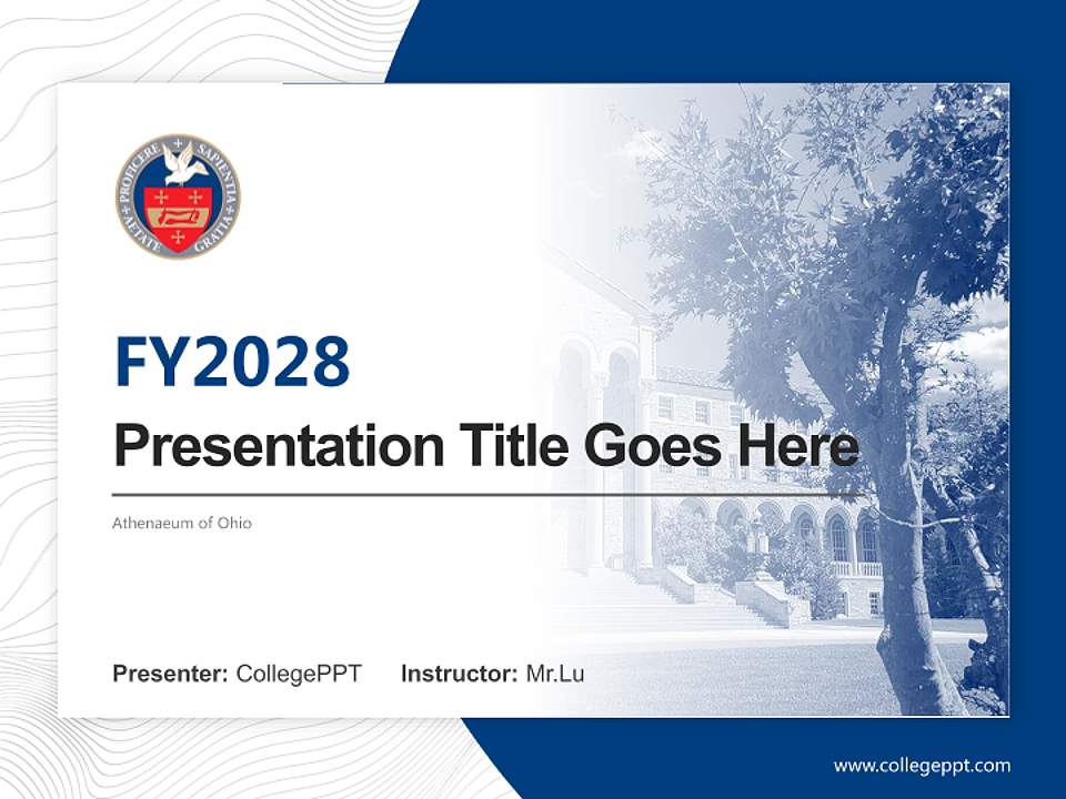 Athenaeum of Ohio Academic Presentation/Research Findings Report PPT Template4:3 ratio PPT effect preview image5