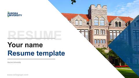 Aurora University Resume PPT Template