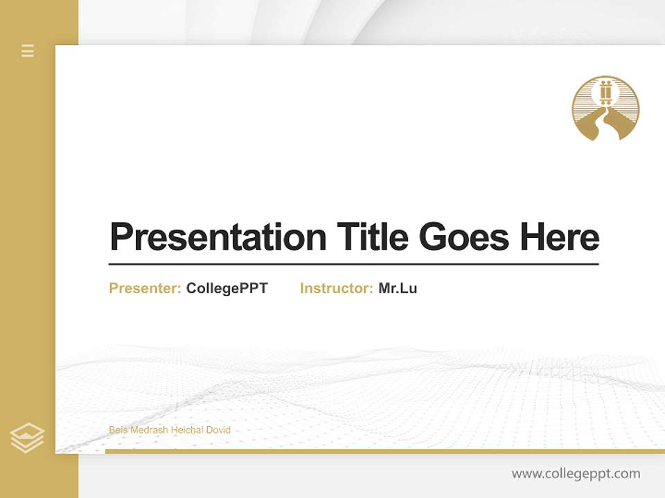 Beis Medrash Heichal Dovid Thesis Proposal/Graduation Defense PPT Template4:3 ratio PPT effect preview image5