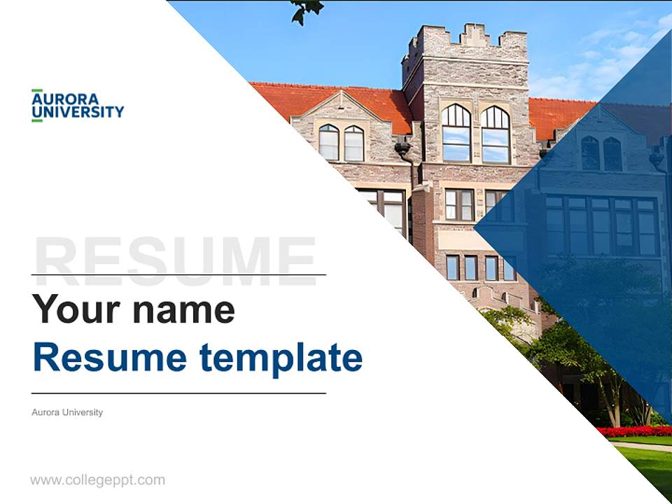 Aurora University Resume PPT Template4:3 ratio PPT effect preview image5