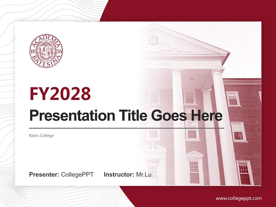 Bates College Academic Presentation/Research Findings Report PPT Template4:3 ratio PPT effect preview image5