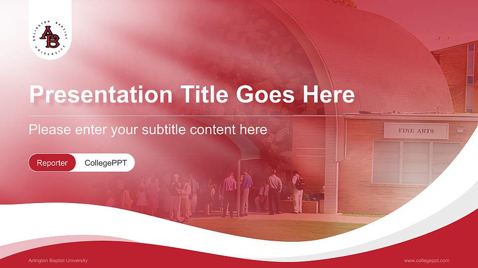 Arlington Baptist University Lecture Sharing and Networking Event PPT Template16:9 ratio PPT effect preview image