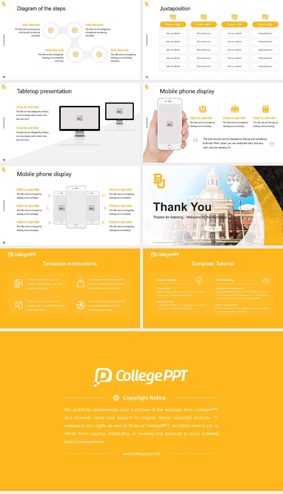 Baylor University Competition/Entrepreneurship Contest PPT Template16:9 ratio PPT effect preview image9