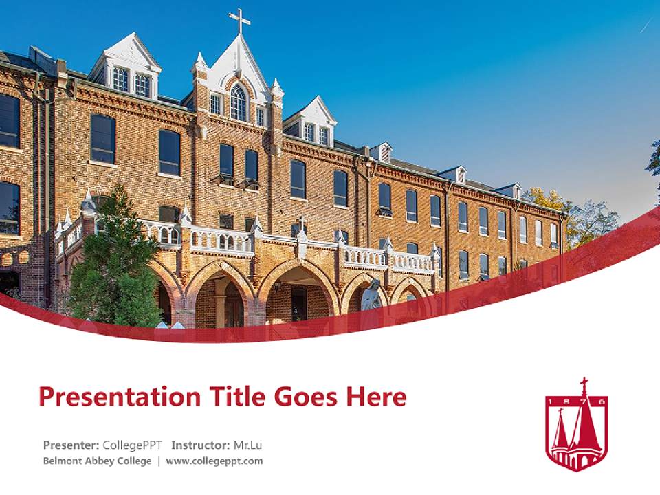 Belmont Abbey College Course/Courseware Creation PPT Template4:3 ratio PPT effect preview image5