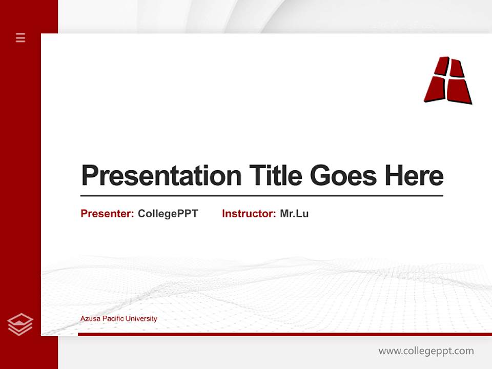 Azusa Pacific University Thesis Proposal/Graduation Defense PPT Template4:3 ratio PPT effect preview image5