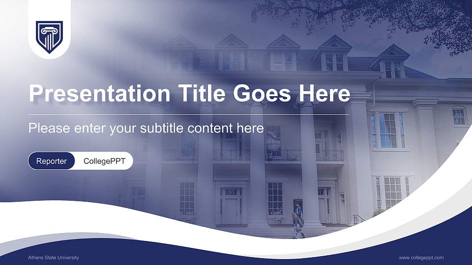 Athens State University Lecture Sharing and Networking Event PPT Template16:9 ratio PPT effect preview image